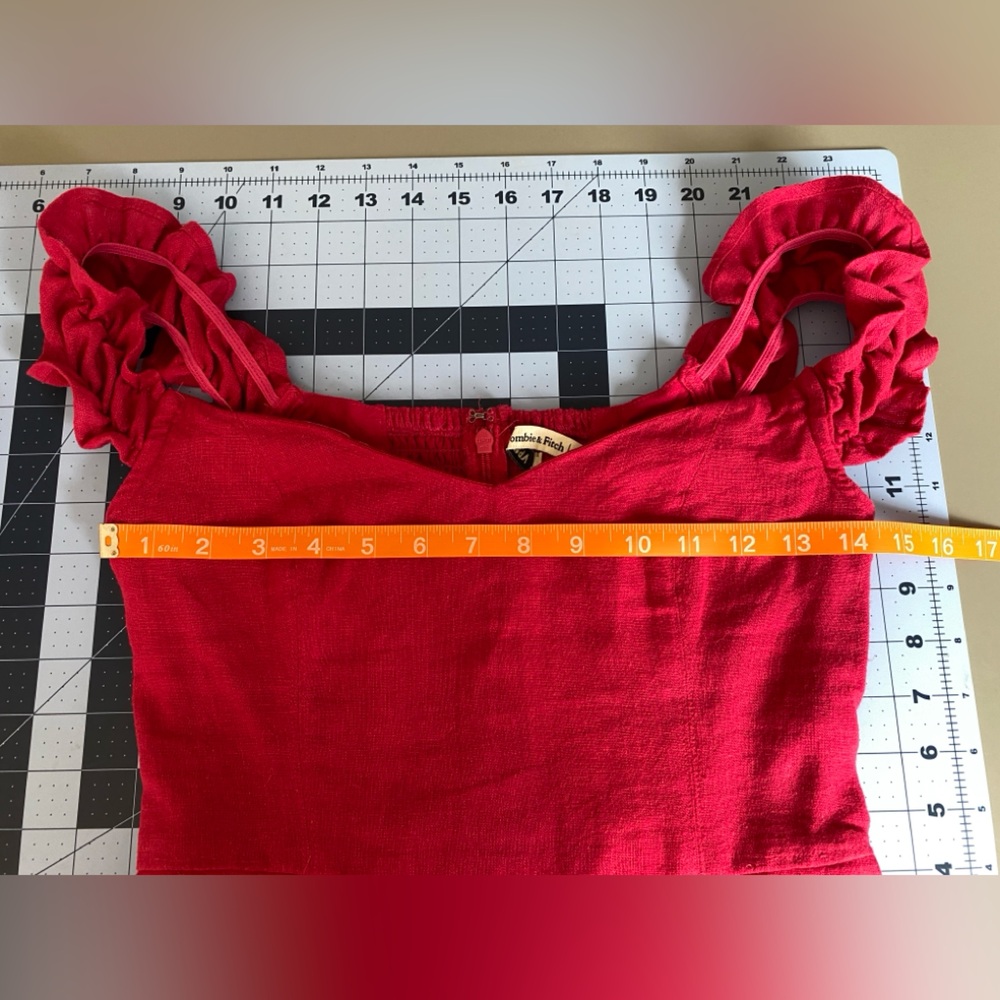 Abercrombie & Fitch Linen Blend Minidress Size S Fuchsia Pink - Picture 7 of 12